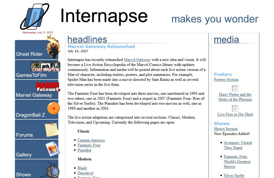 Internapse from 2007